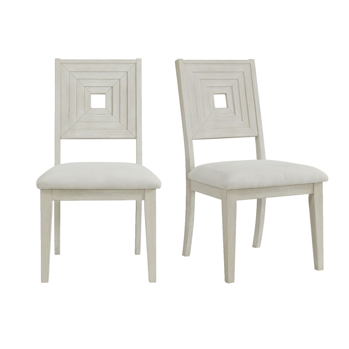 Avalanche - Silla de comedor (Juego de 2) - Blanco antiguo