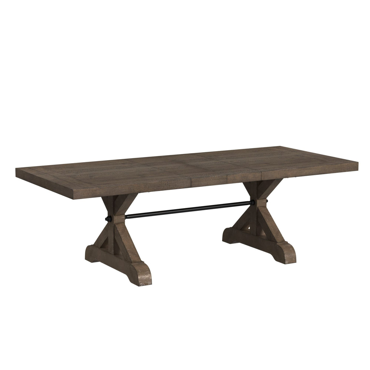 Yellowstone - Mesa de comedor con extensiones de 2 x 12" - Gris