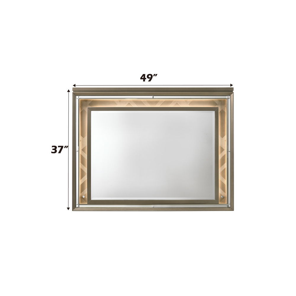 Skylar - Mirror With LED - Dark Champagne