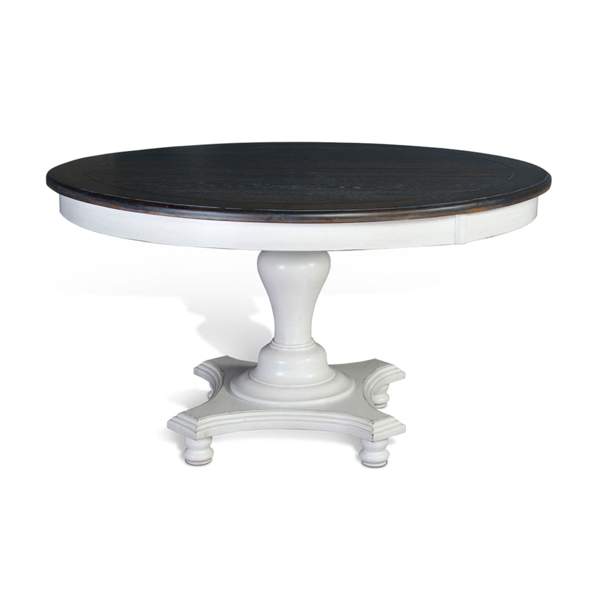 Carriage House - 30" Table - Cottage White / Europen Dark