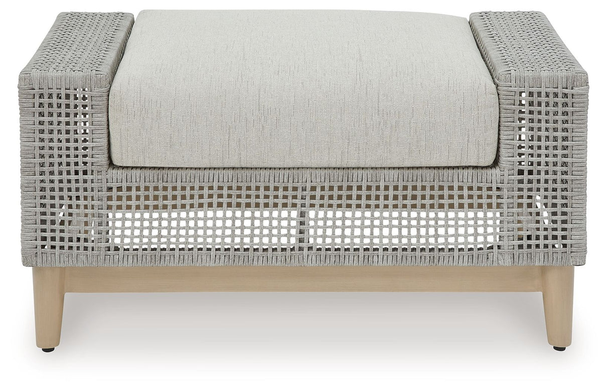 Seton Creek - Ottoman With Cushion - Gray