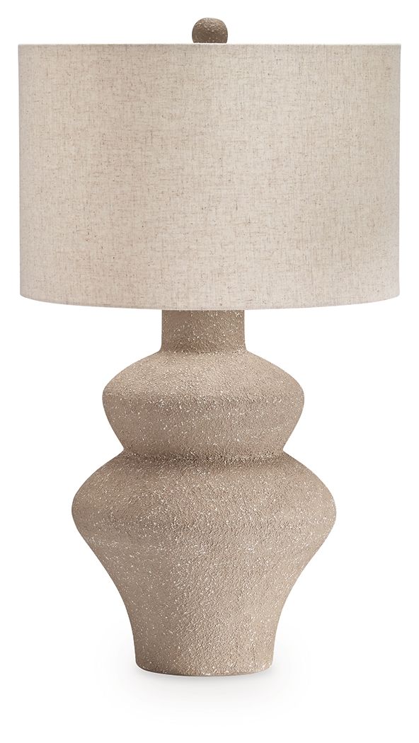 Jossleigh - Lámpara de mesa metálica - Beige