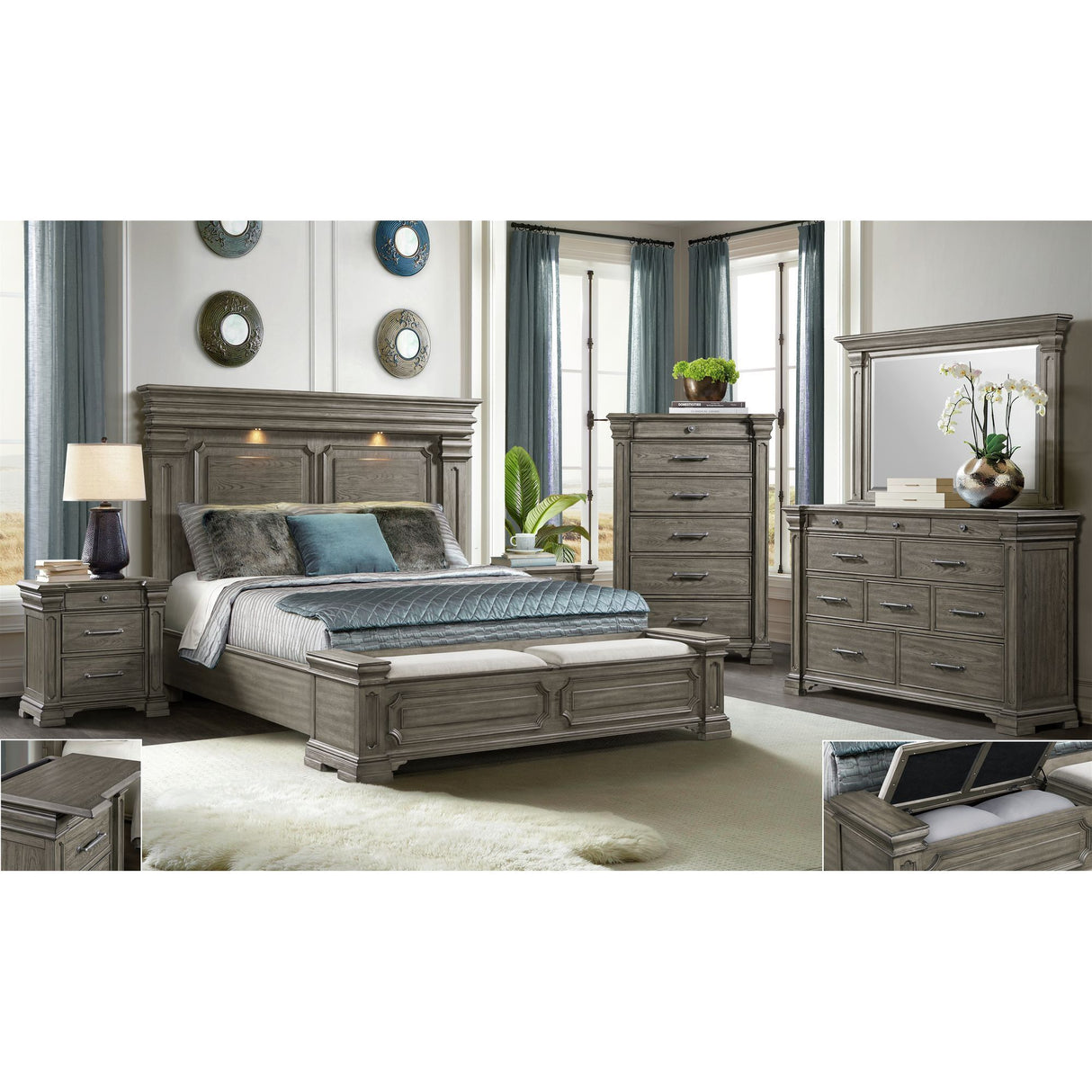 Kings Court - Cama con almacenaje