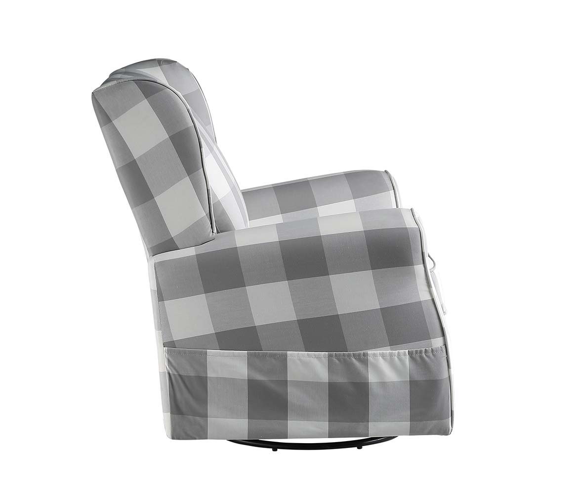 Patli - Silla giratoria - Tela gris