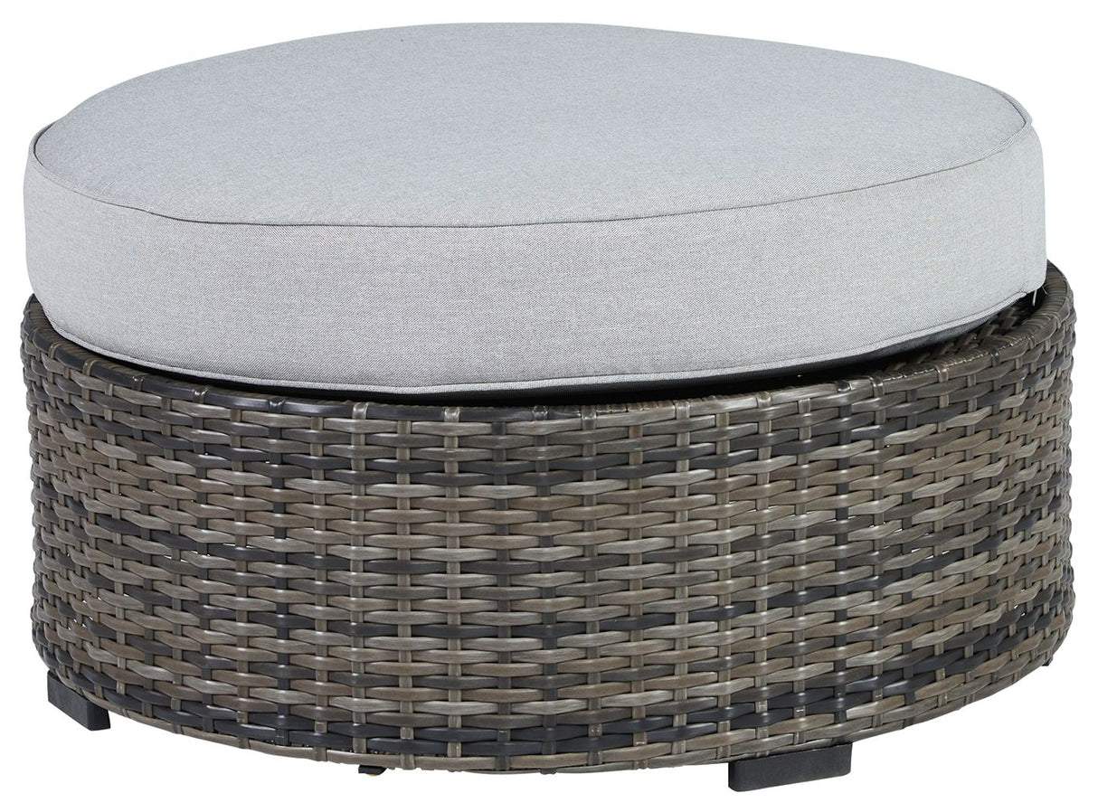 Harbor Court - Ottoman with Cushion - Gray