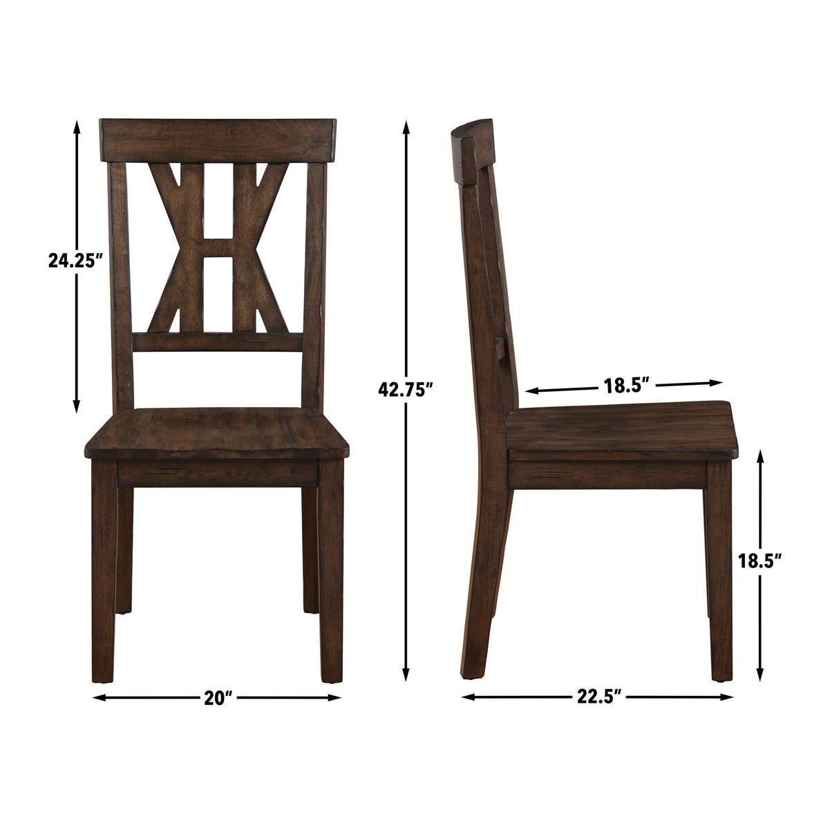 Auburn - Side Chair - Dark Brown alternate view 2