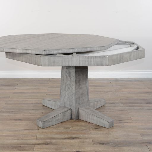 Alpine - Reversible Game And Dining Poker Table - Gray