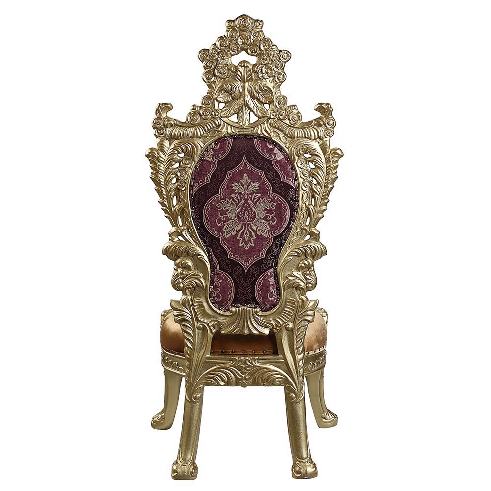 Bernadette - Side Chair (Set of 2) - Pattern Fabric & Gold