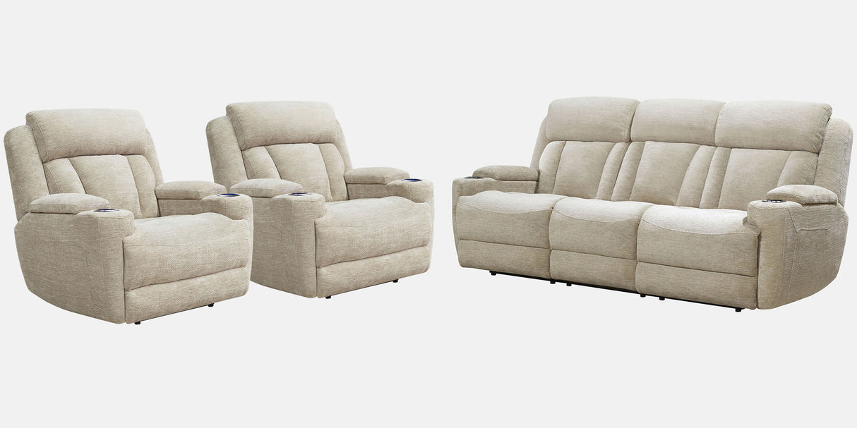 Dalton - Juego de sofá reclinable eléctrico