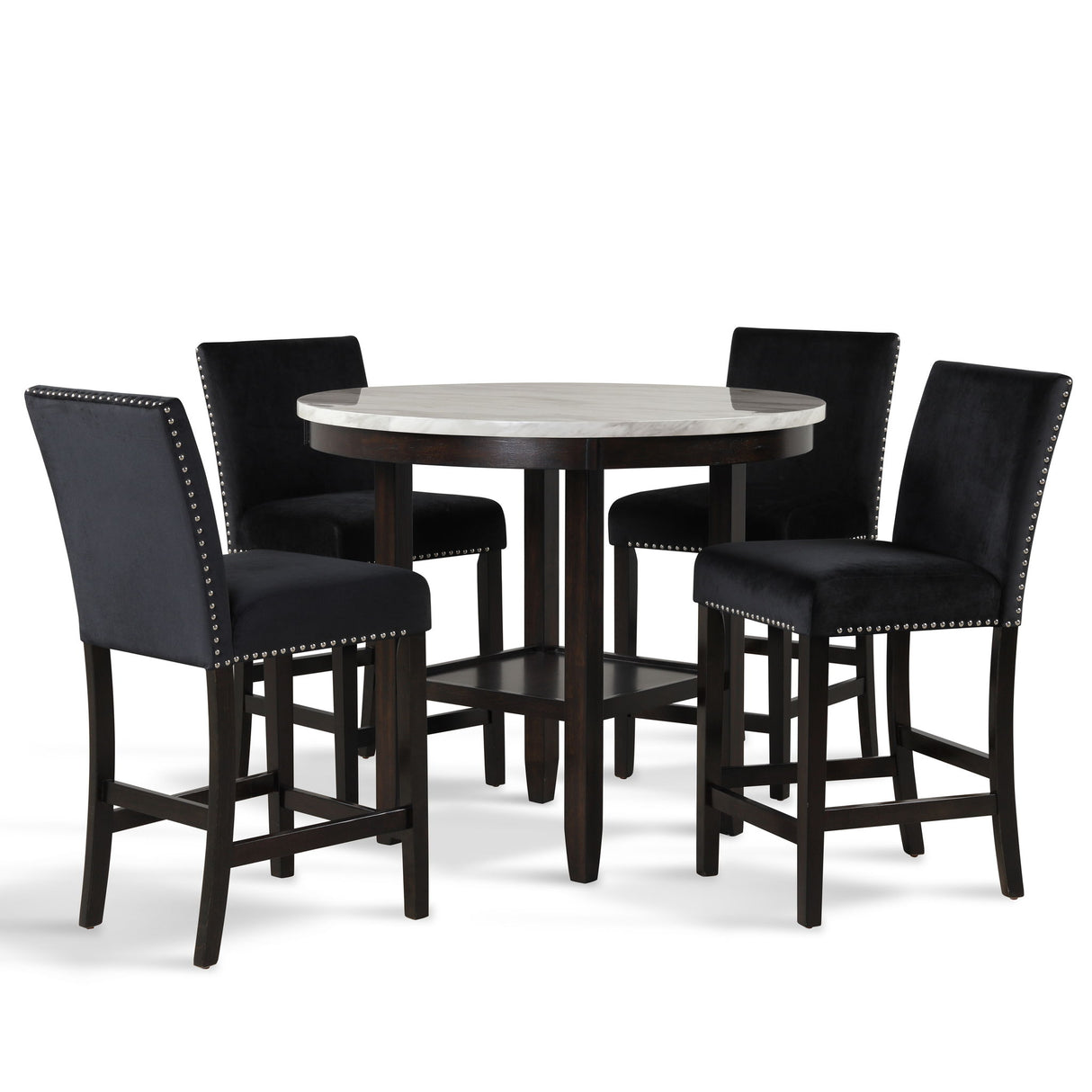 Celeste - Conjunto de mesa redonda de mostrador