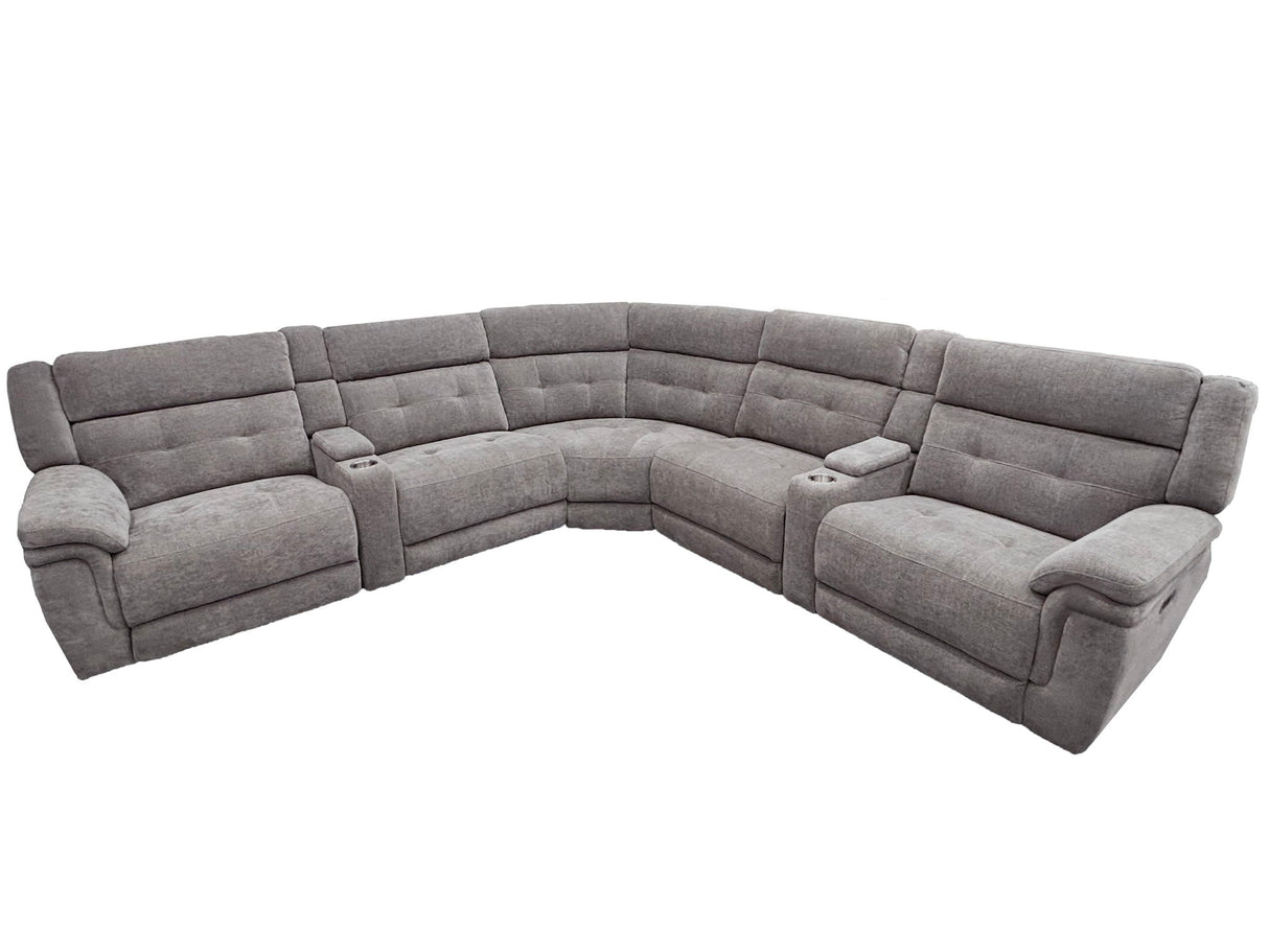 Richland - Seccional reclinable modular eléctrico con reposacabezas eléctricos ajustables