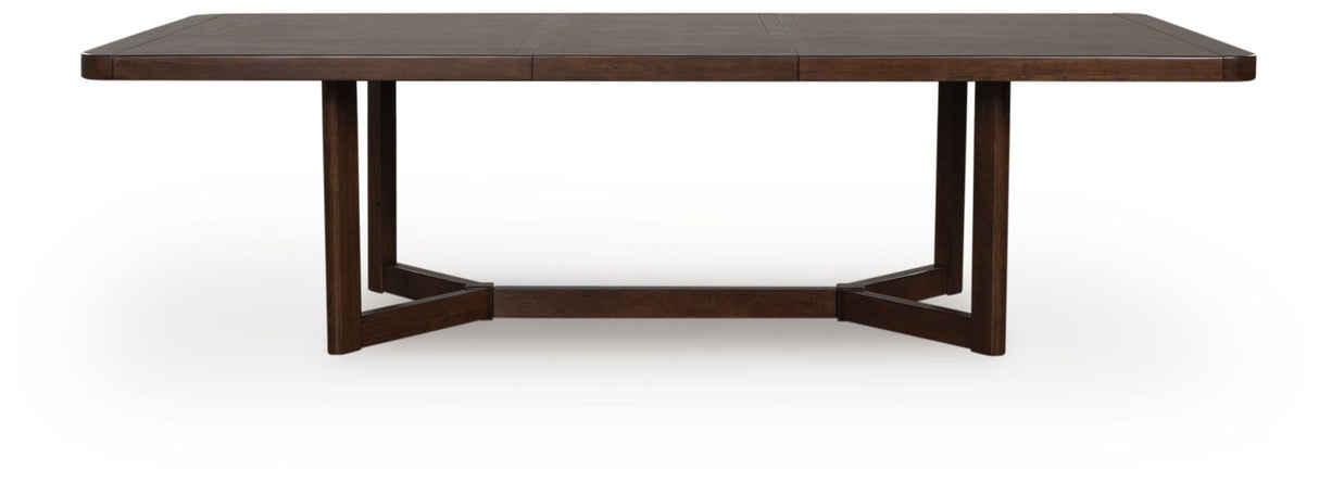 Dilenno - Mesa de Comedor Rectangular Extensible - Marrón Oscuro