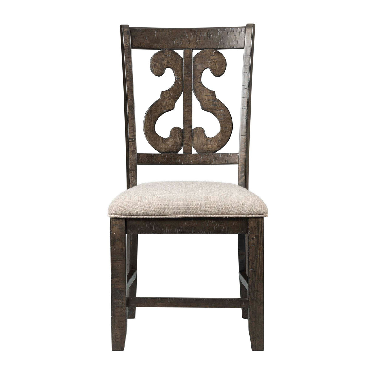 Silla con respaldo en espiral de madera - Stone (Juego de 2)