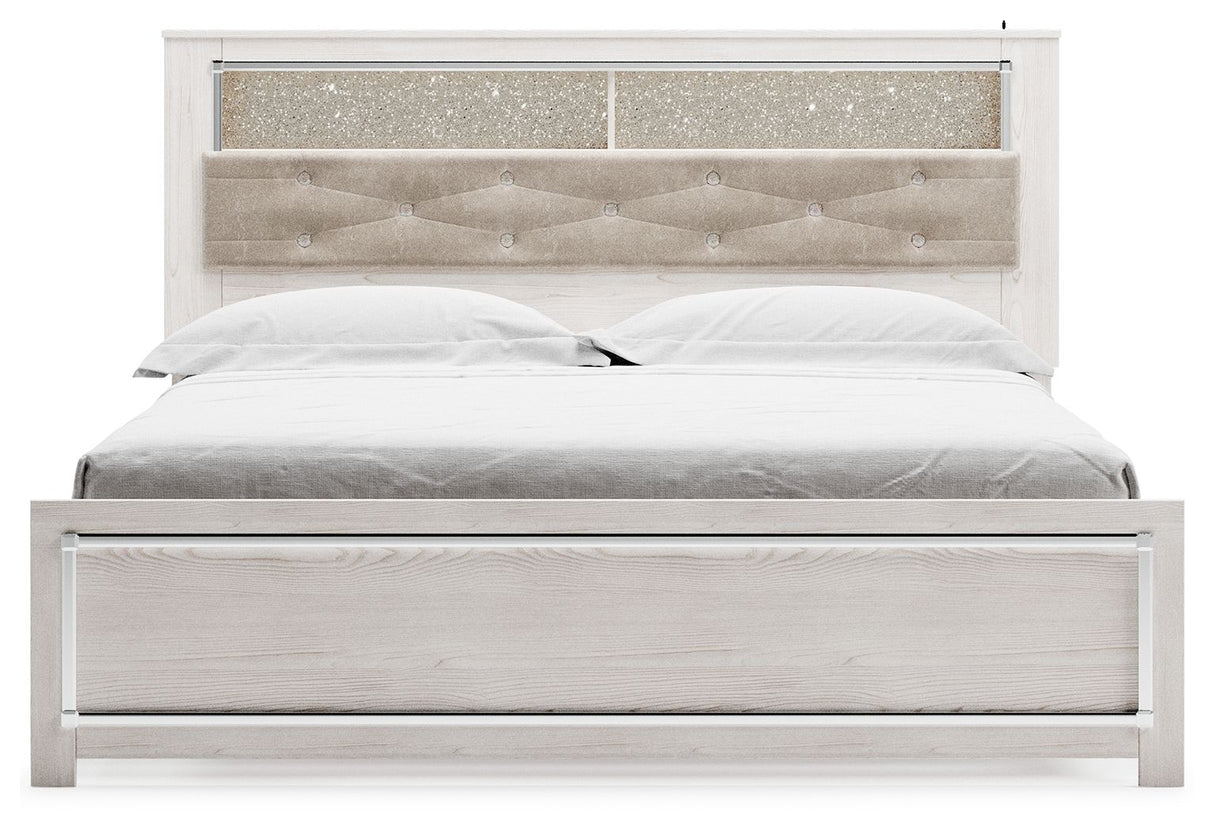 Altyra - King Bookcase Panel Bed - White