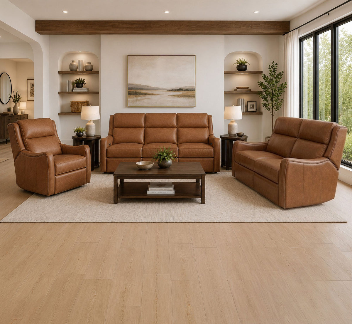 Channing - Power Zero Gravity Sofa P3 - Renaissance Cinnamon