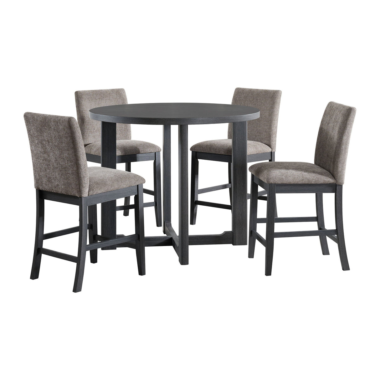 Wakefield - Juego de encimera de 5 piezas (mesa y 4 sillas) - Espresso