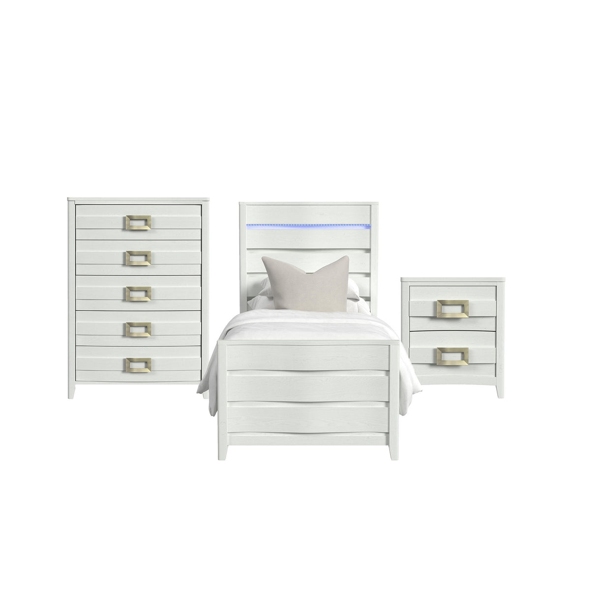 Tobias - Juego de dormitorio con luces LED