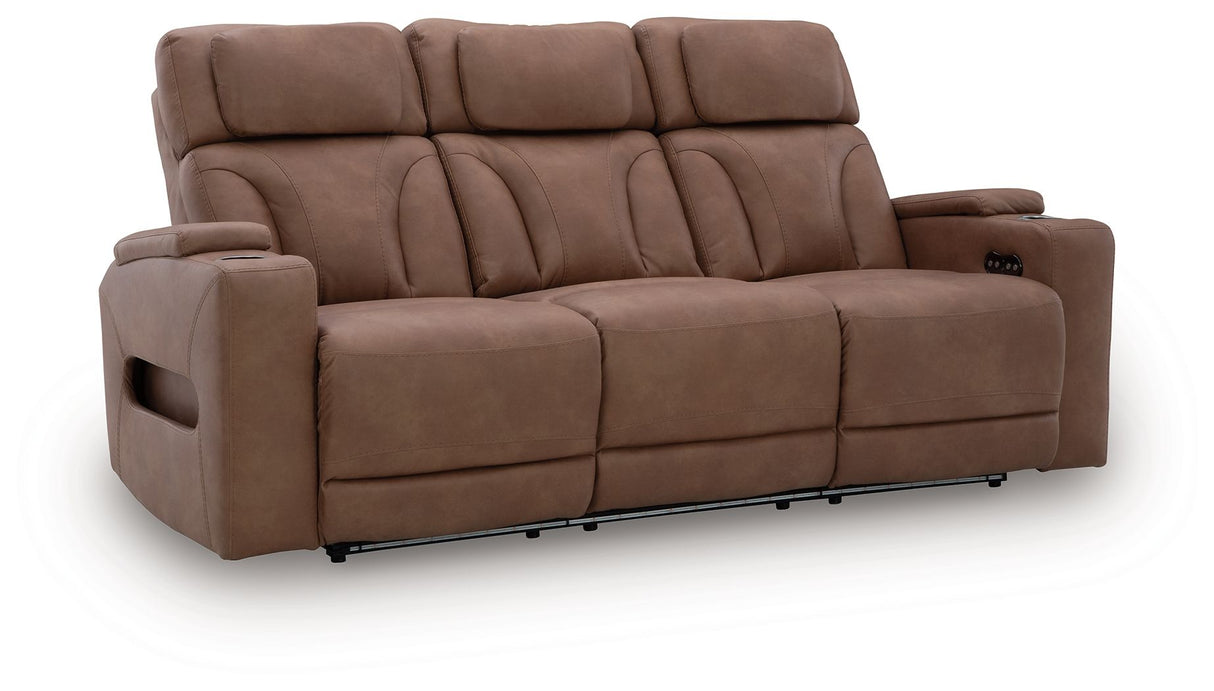 Clean-Slate - Power Reclining Sofa / Adj Headrest - Caramel