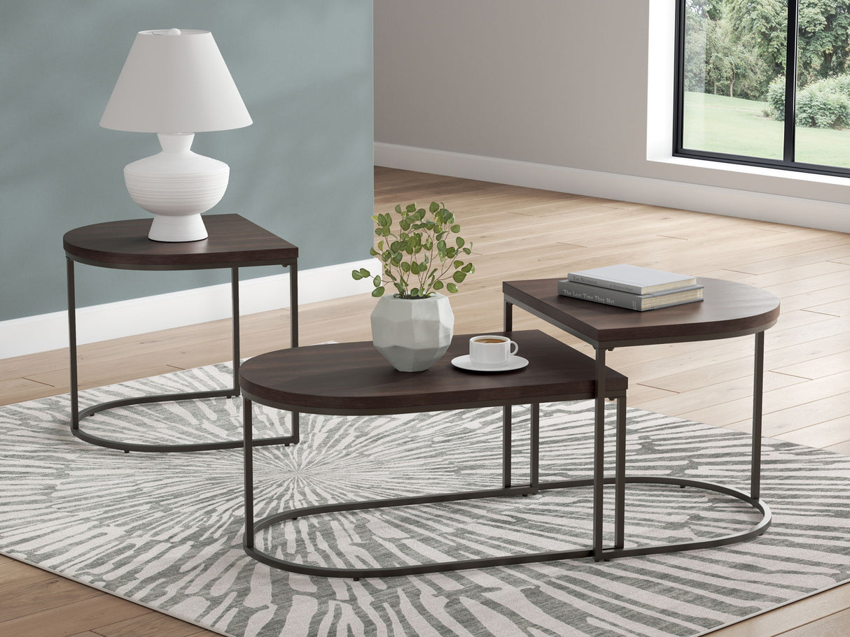 Vanmore - Occasional Table Set (Set of 3) - Dark Brown