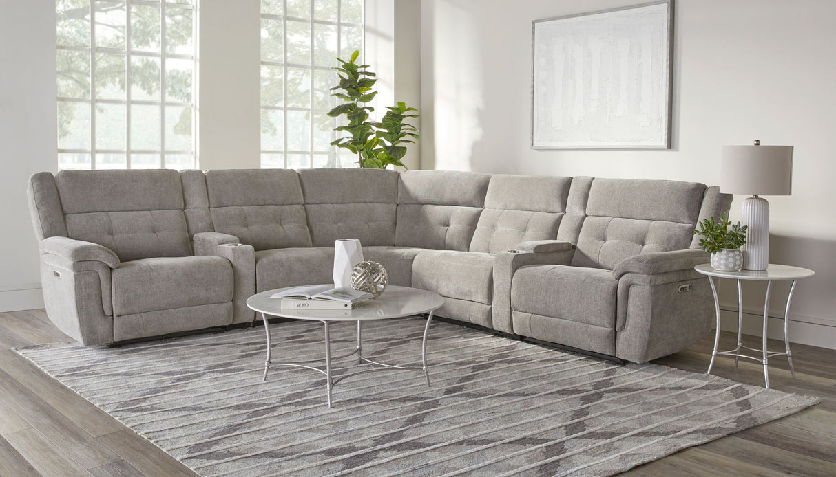 Richland - Seccional reclinable modular eléctrico con reposacabezas eléctricos ajustables
