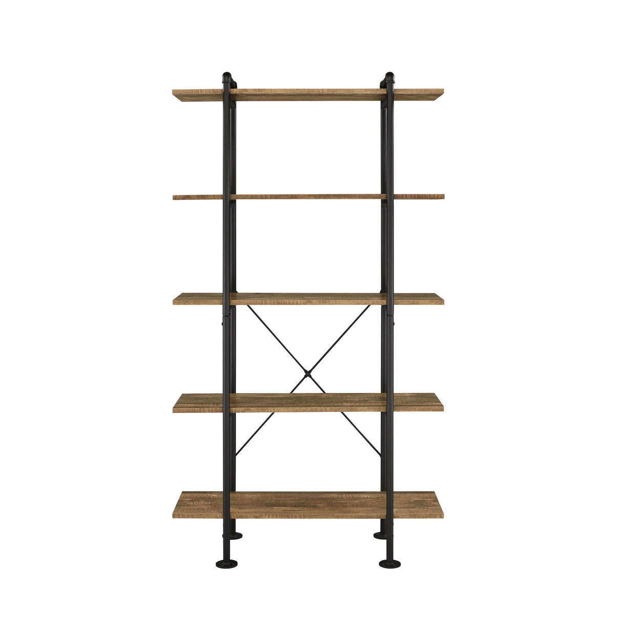 Nefo - Bookshelf - Rustic Oak & Black Finish