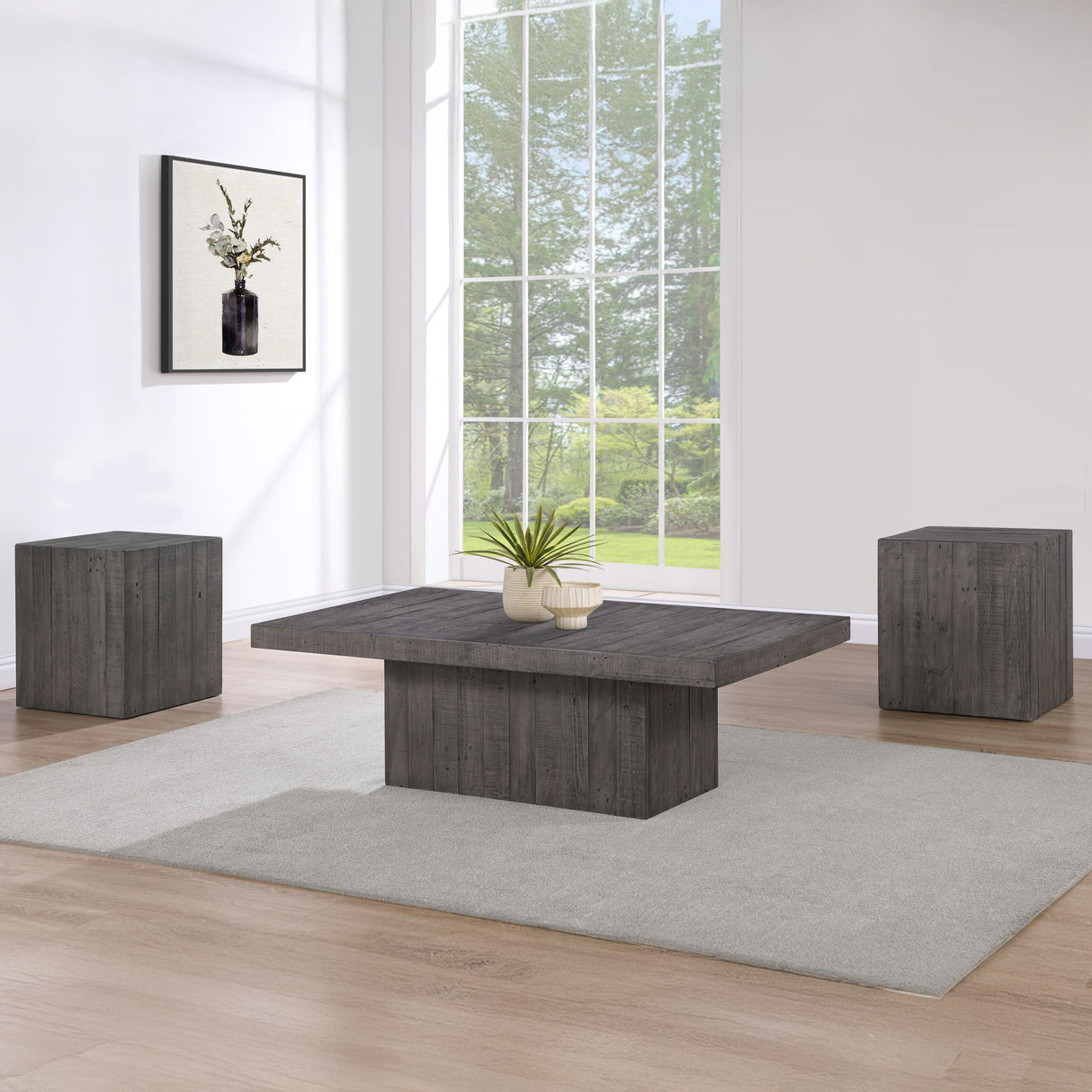Colson - 3 Piece Table Set With 2 End Tables - Dark Brown