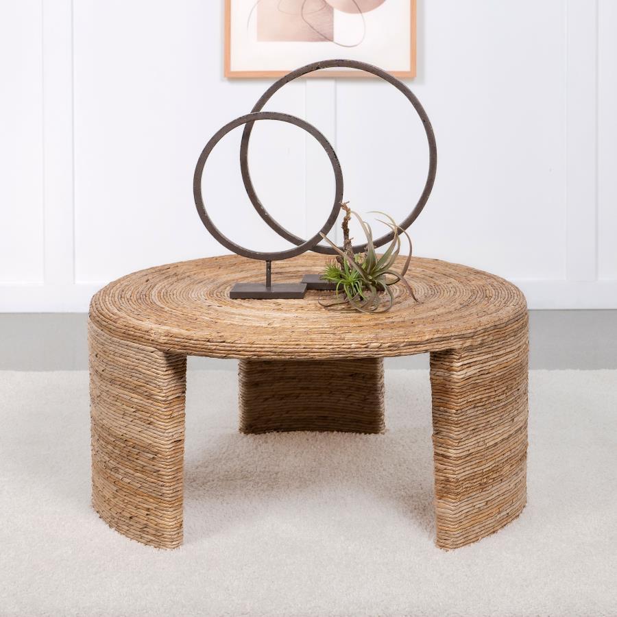 Artina - Woven Rattan Round Table