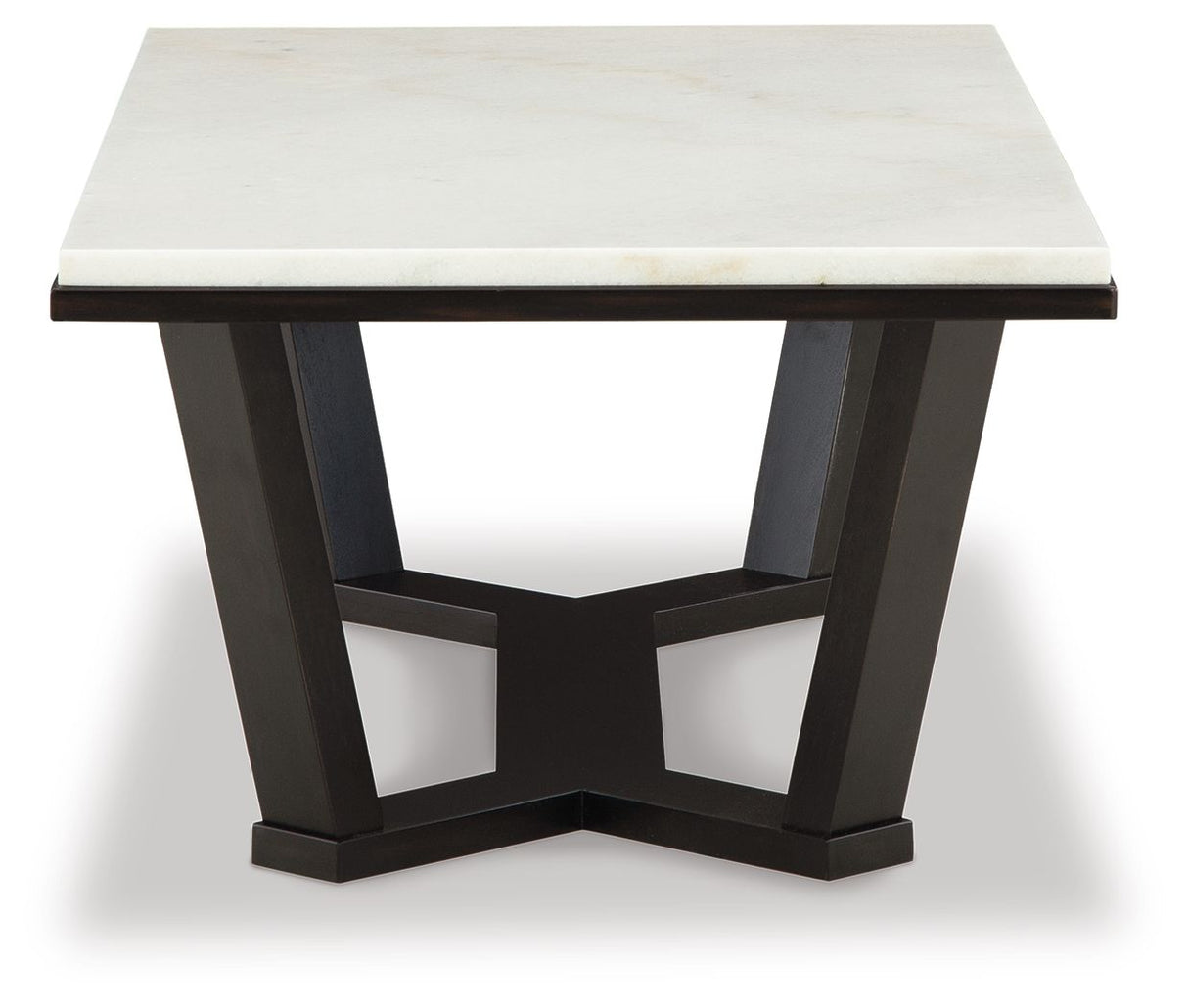 Fostead - Mesa de centro rectangular - Blanco / Espresso