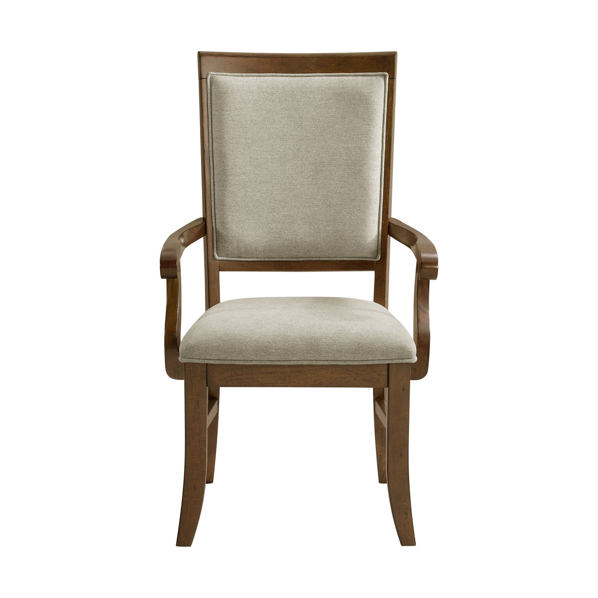 Phillipe - Sillón Comedor Con Tapicería (Set de 2) - Cerezo y Gris