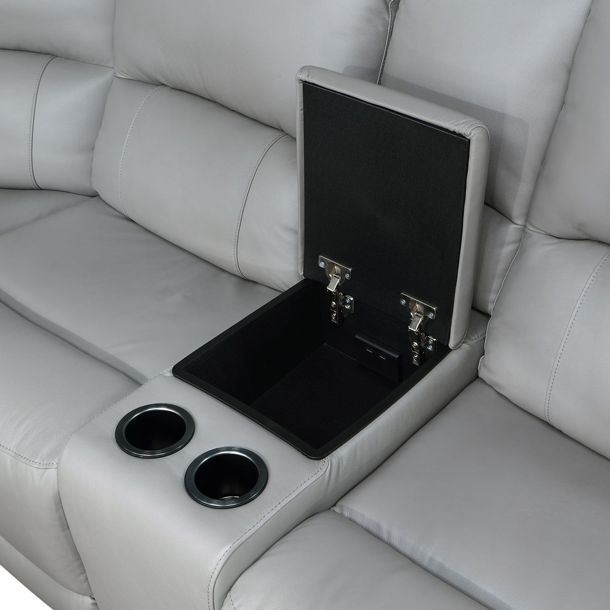 Alexandria - Leather Power Sectional alternate view 6