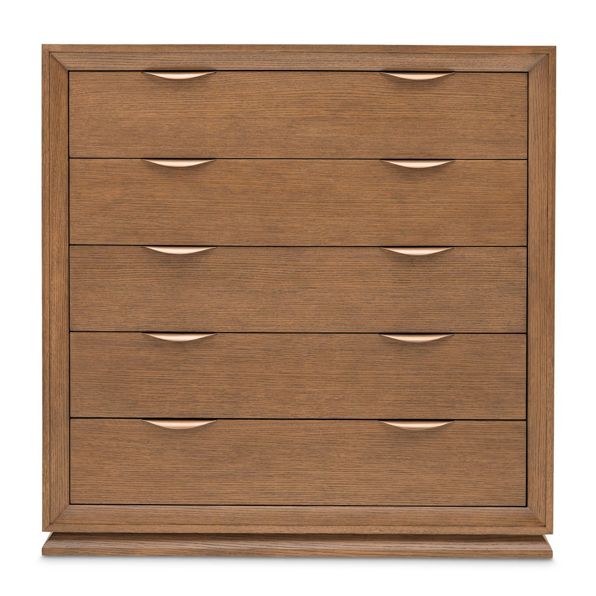 Portrait - 5-Drawer Chest With LED Lights - Sienna Brown