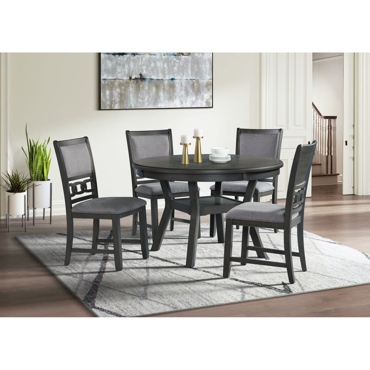 Amherst - Dining Table With Wood Leg - Gray Finish alternate view 3