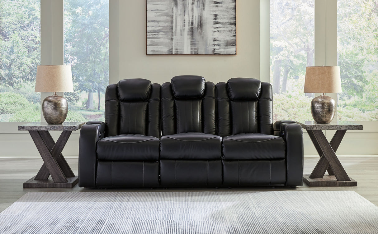 Caveman Den - Power Reclining Sofa With Adj Headrest - Midnight