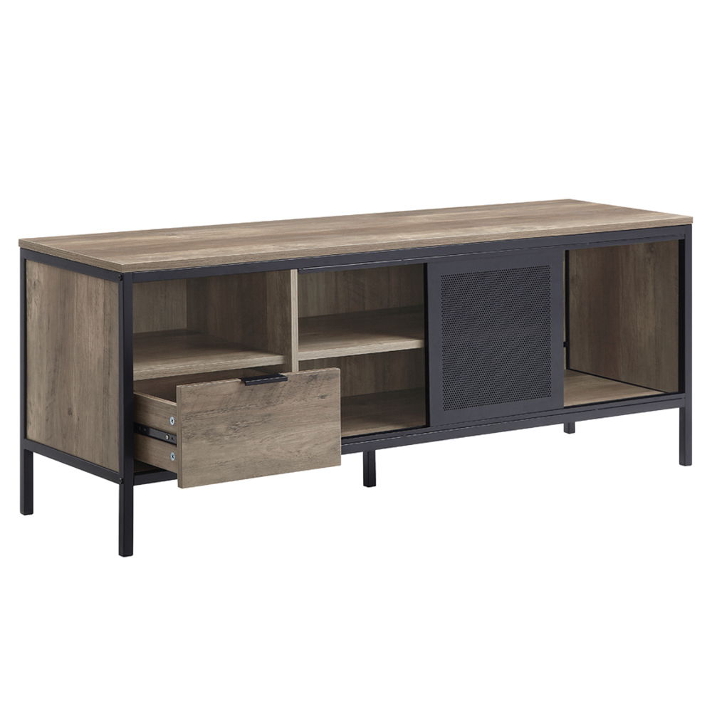 Nantan - Mueble para TV - Acabado Roble Rústico y Negro - 21"