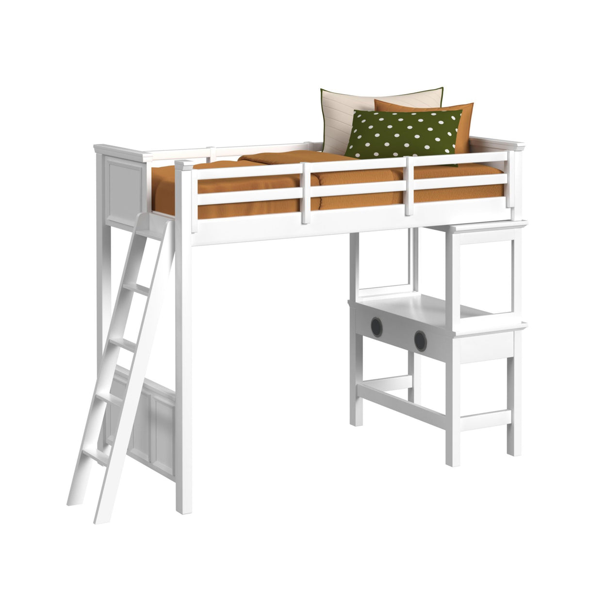 Hampton Kids - Litera con escalera y escritorio con altavoz