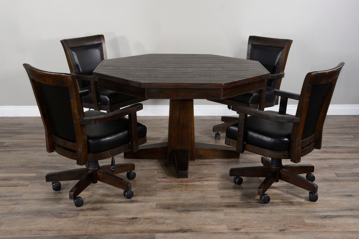Homestead - Reversible Game And Dining Poker Table - Tobacco Leaf