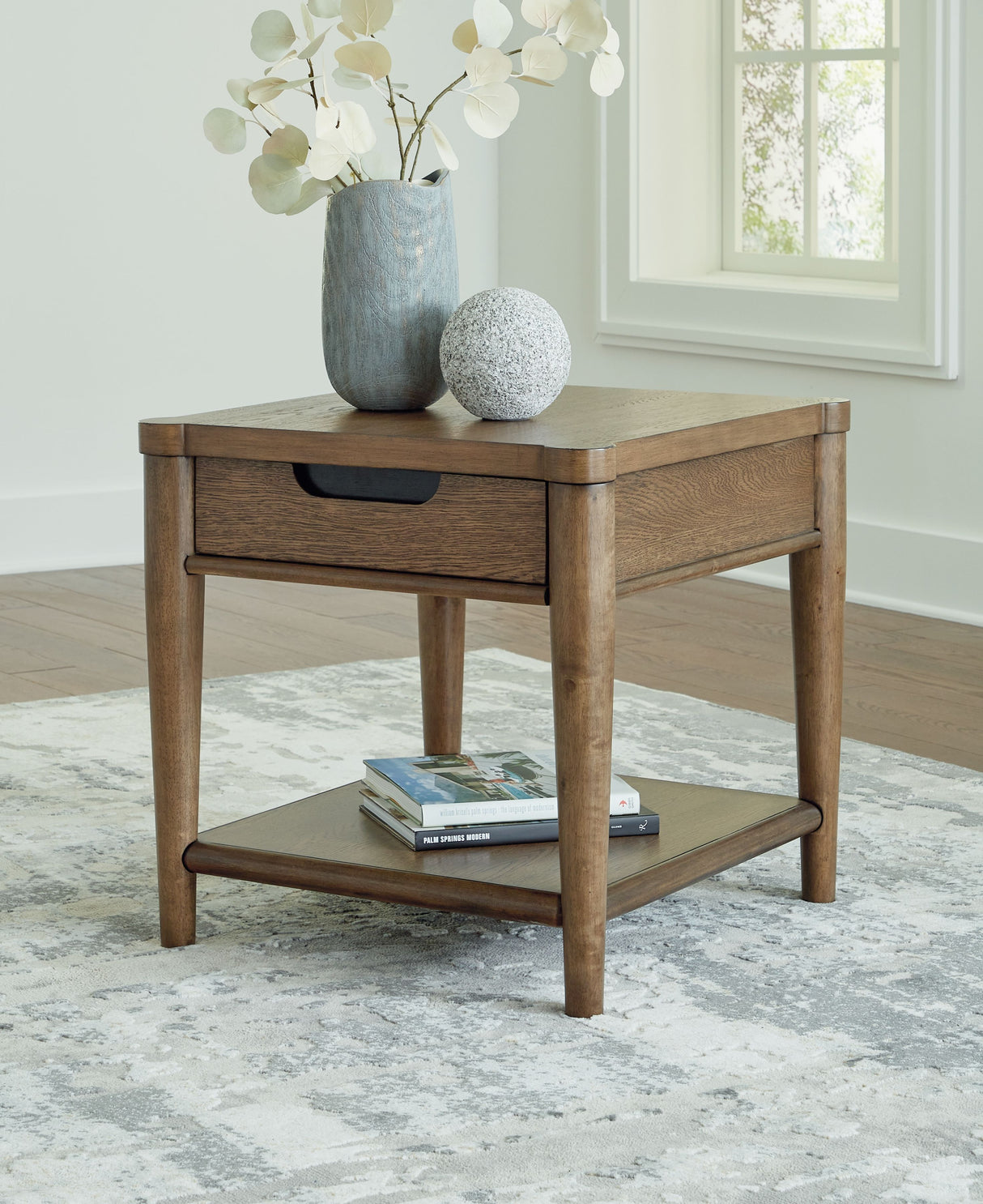 Roanhowe - Mesa auxiliar rectangular - Marrón