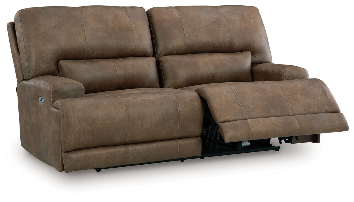 Beckley Place - 2 Seat Power Reclining Sofa With Adjustable Headrest - Earth
