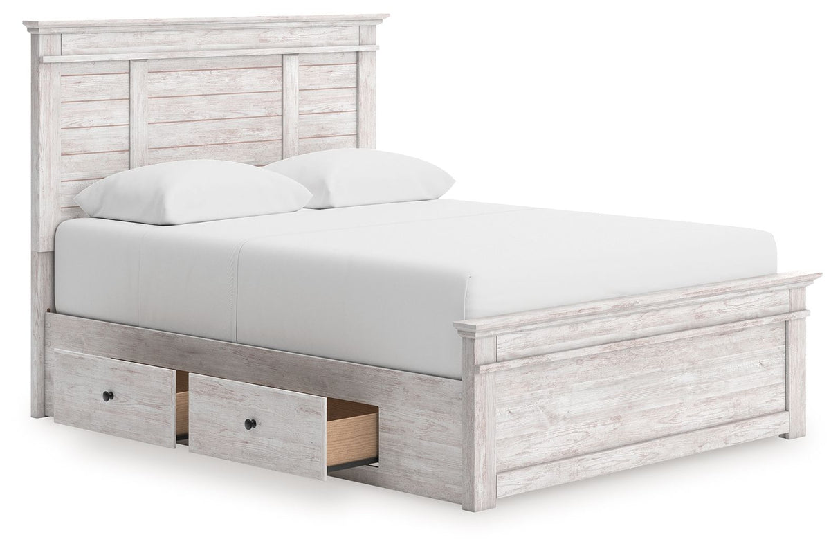 Makidern - Cama con almacenamiento en panel y unidad de almacenamiento bajo la cama