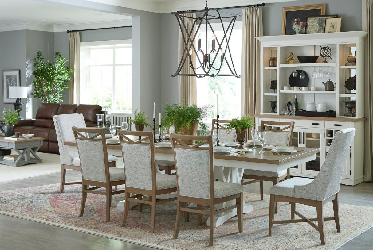 Americana Modern Dining - Trestle Extendable Dining Table - Cotton alternate view 3