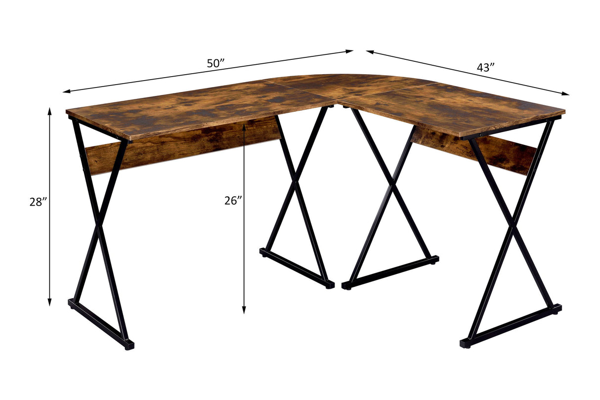 Zafiri - Writing Desk - Weathered Oak & Black
