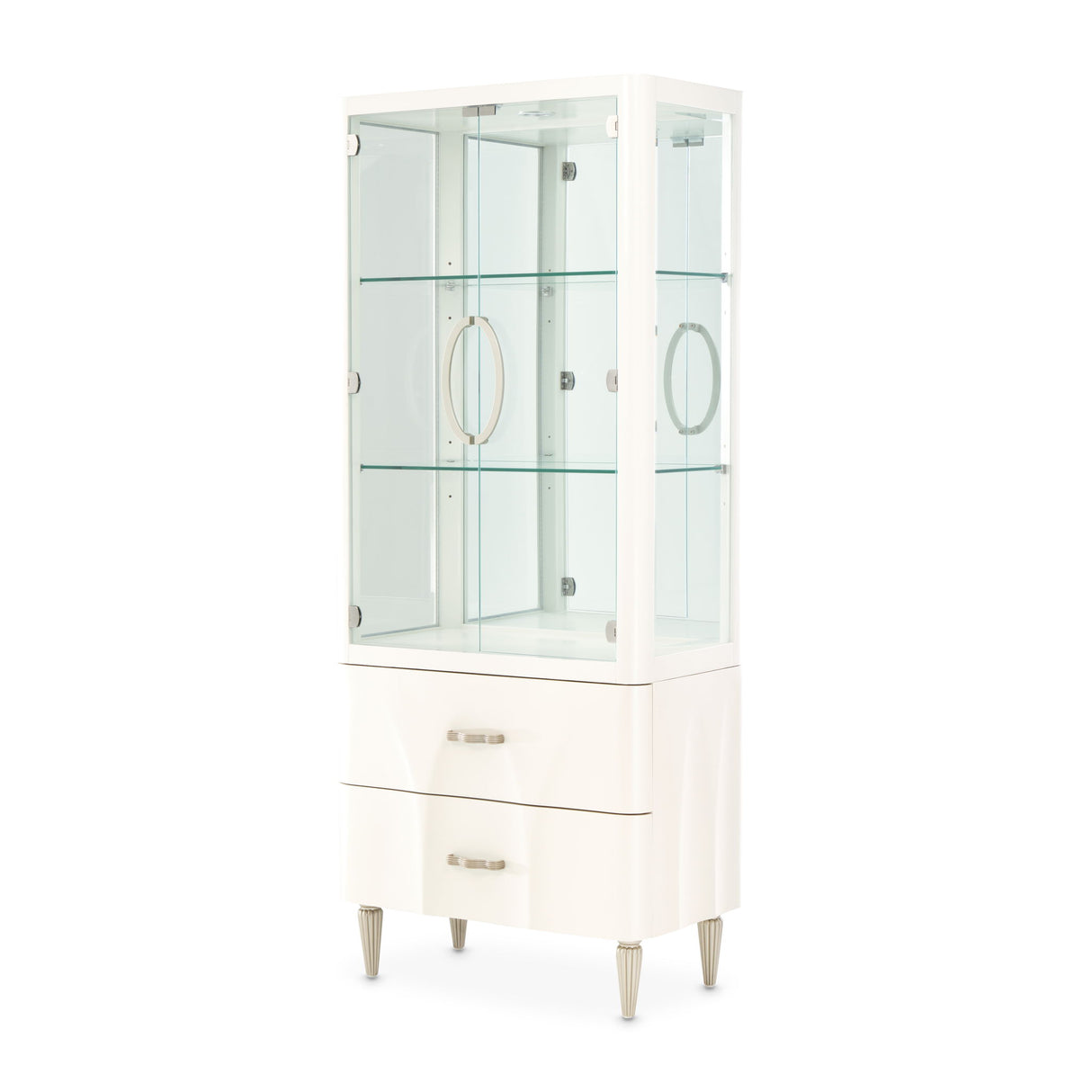 London Place - Display Cabinet - Creamy Pearl