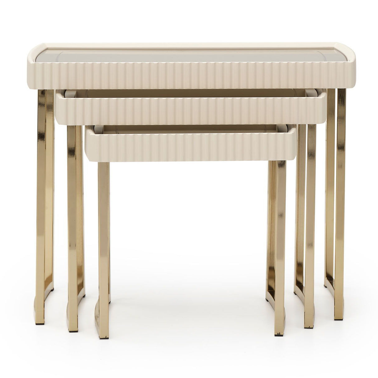 Lisbon - Nesting Tables (Set of 3) - Silken Matte Cream