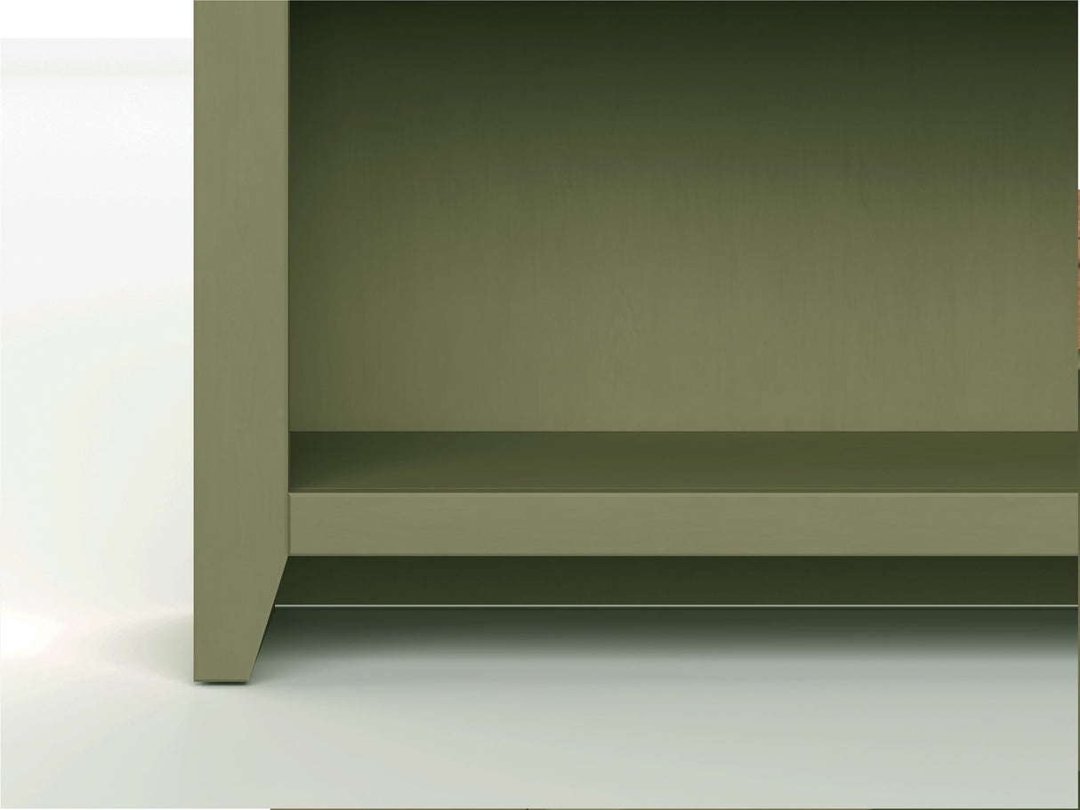 Vineyard - 5-Shelf Bookcase - Sage Green / Fruitwood