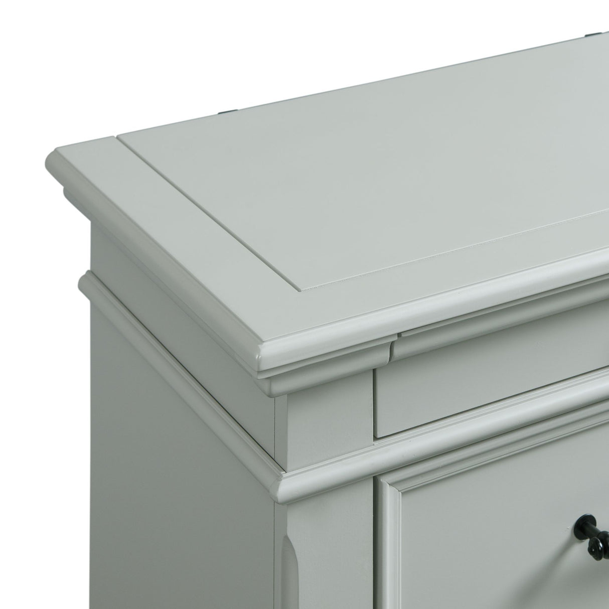 Mesa de noche Slater con USB - Gris