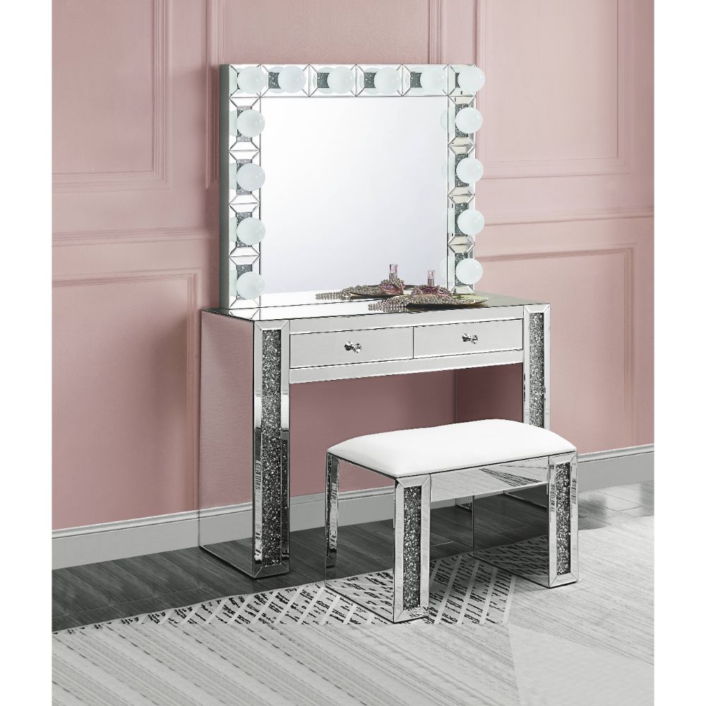 Noralie - Decoración de pared - Espejo y diamantes de imitación - 28"