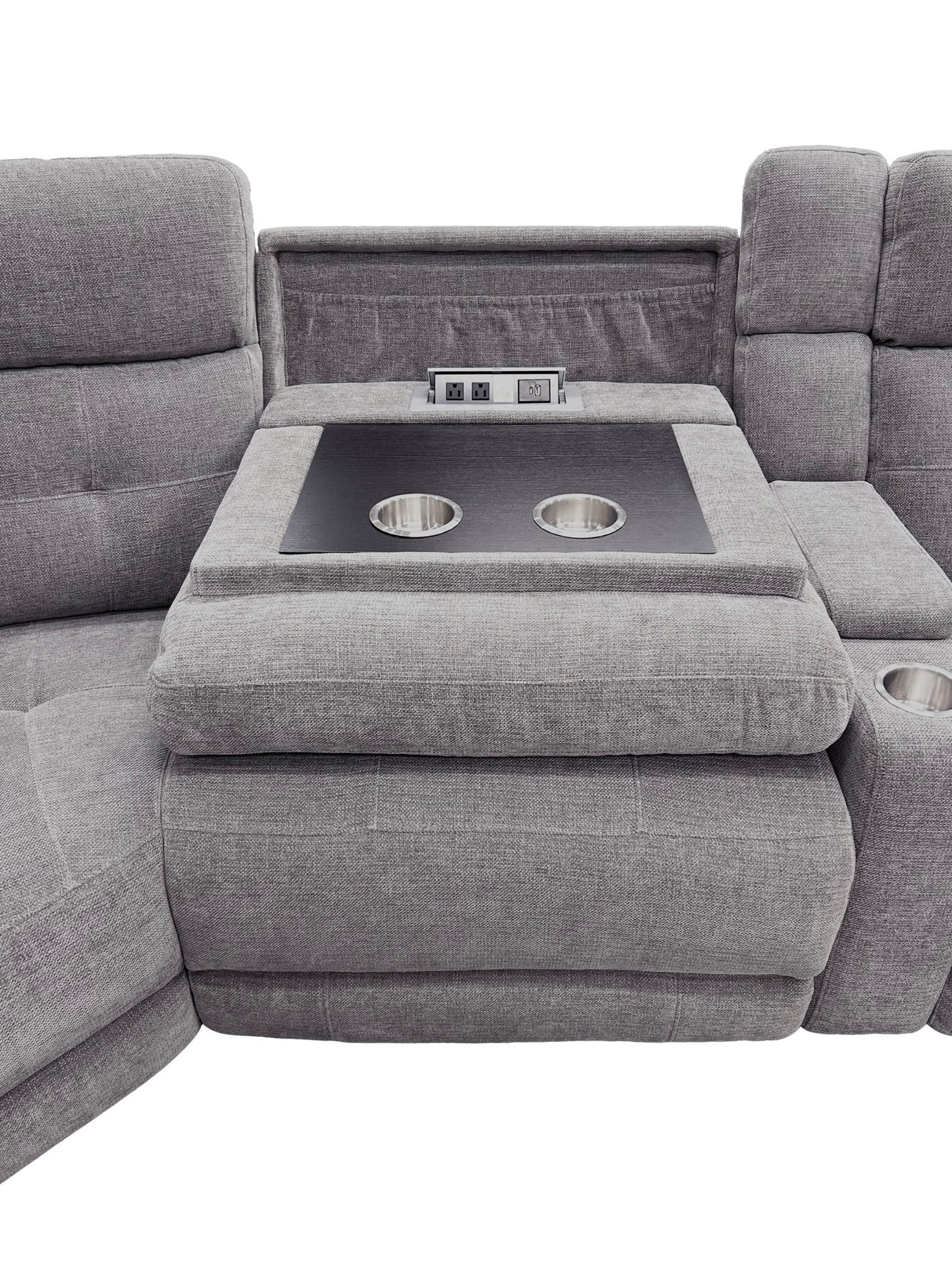 Richland - Seccional reclinable modular eléctrico con reposacabezas eléctricos ajustables