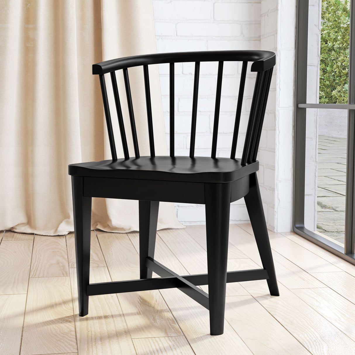 Americana Modern Dining - Barrel Dining Chair (Set of 2) - Black alternate view 2