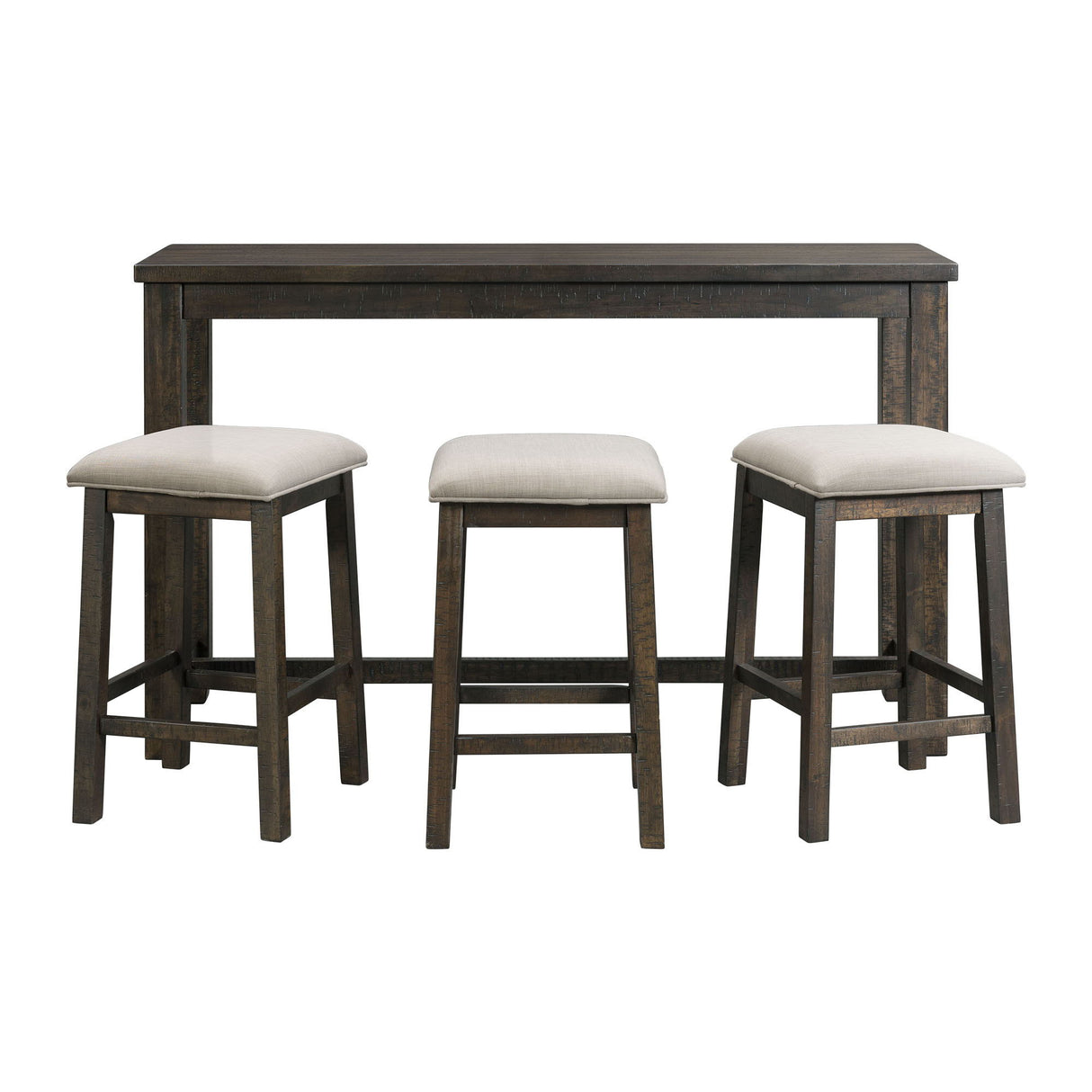 Stone - Multipurpose Bar Table Set - Dark Walnut