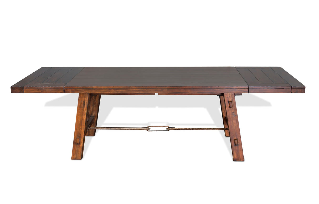 Tuscany - Dining Table With Extensions With Turnbuckle - Vintage Mocha